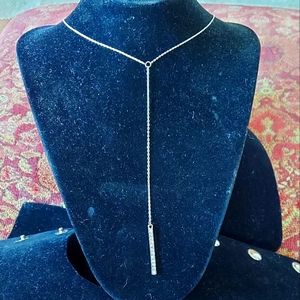 3/$15 Nadine West rhinestone bar necklace